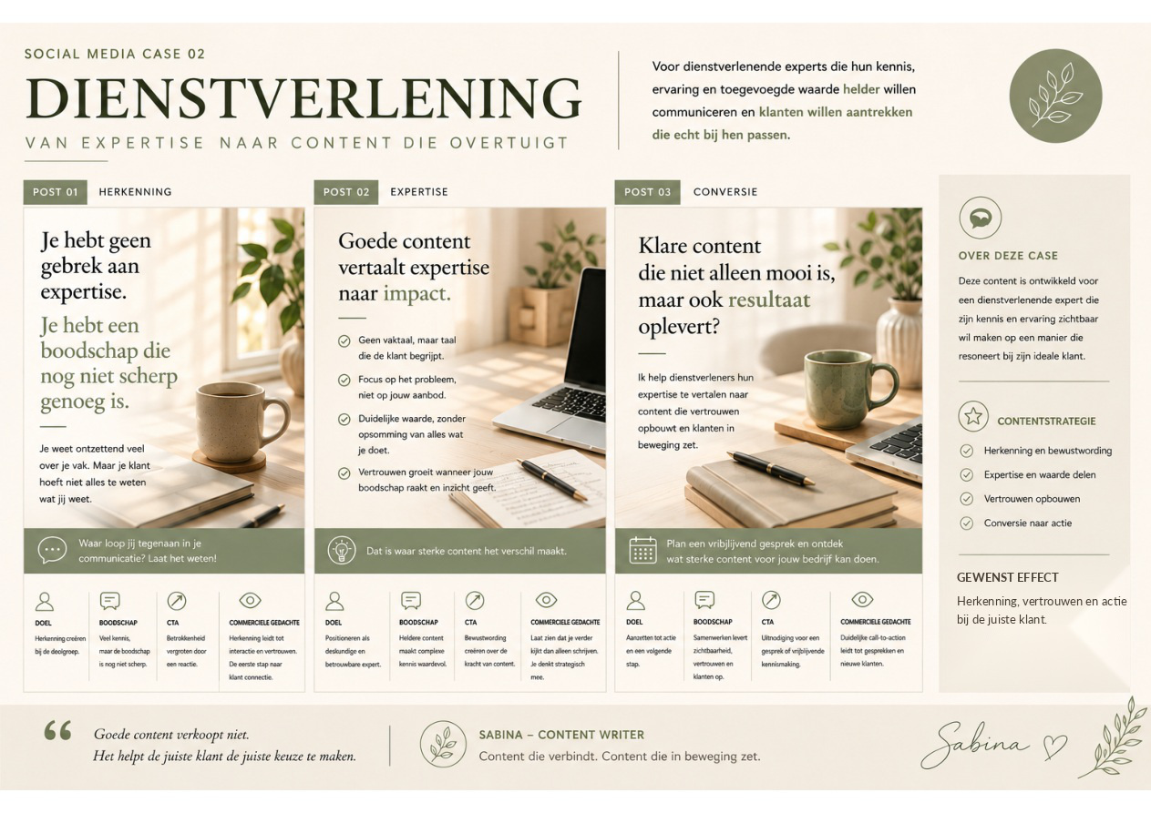 Social Media Case 02 — Dienstverlening